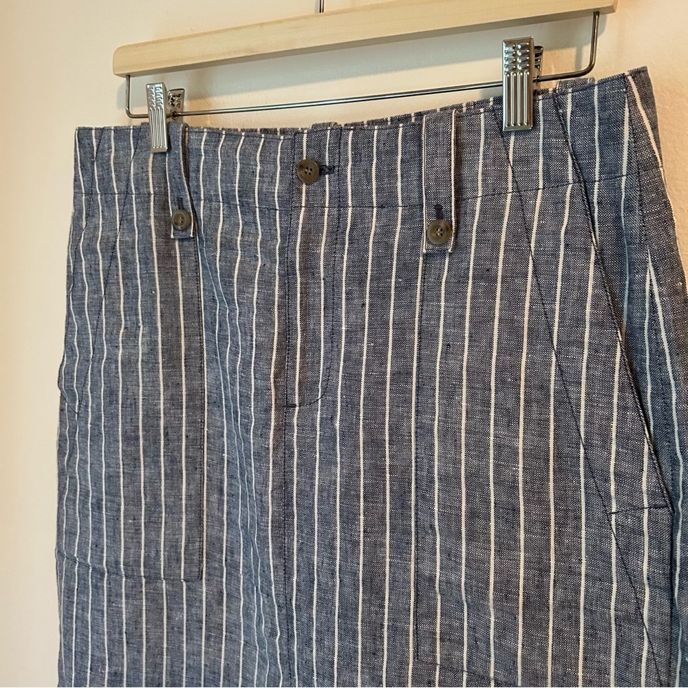 J. Crew Blue & White Striped Pencil Skirt - Picture 5 of 12
